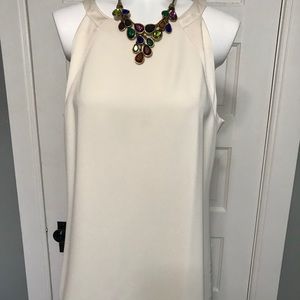 WHBM Brushed satin top NWOT